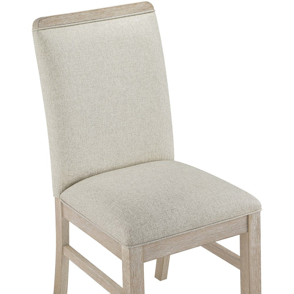 Ananda Beige Fabric Upholstered Dining Chair, Set of 2
