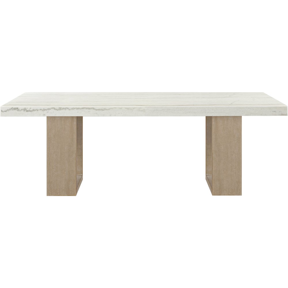 Ananda 84" White Marble Dining Table
