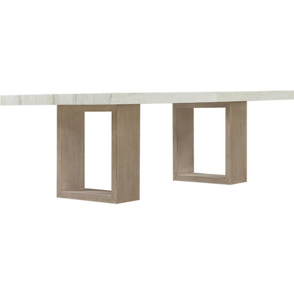 Ananda 84" White Marble Dining Table