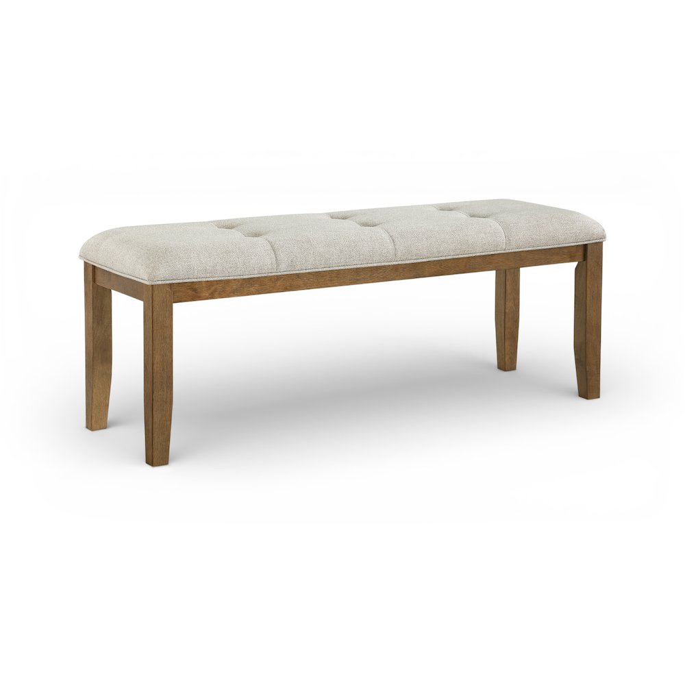 Ananda Beige Fabric Upholstered Bench