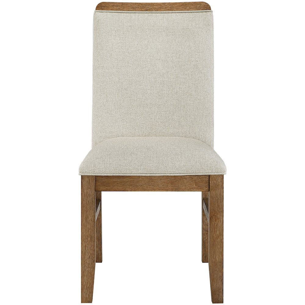 Ananda Beige Fabric Upholstered Dining Chair, Set of 2