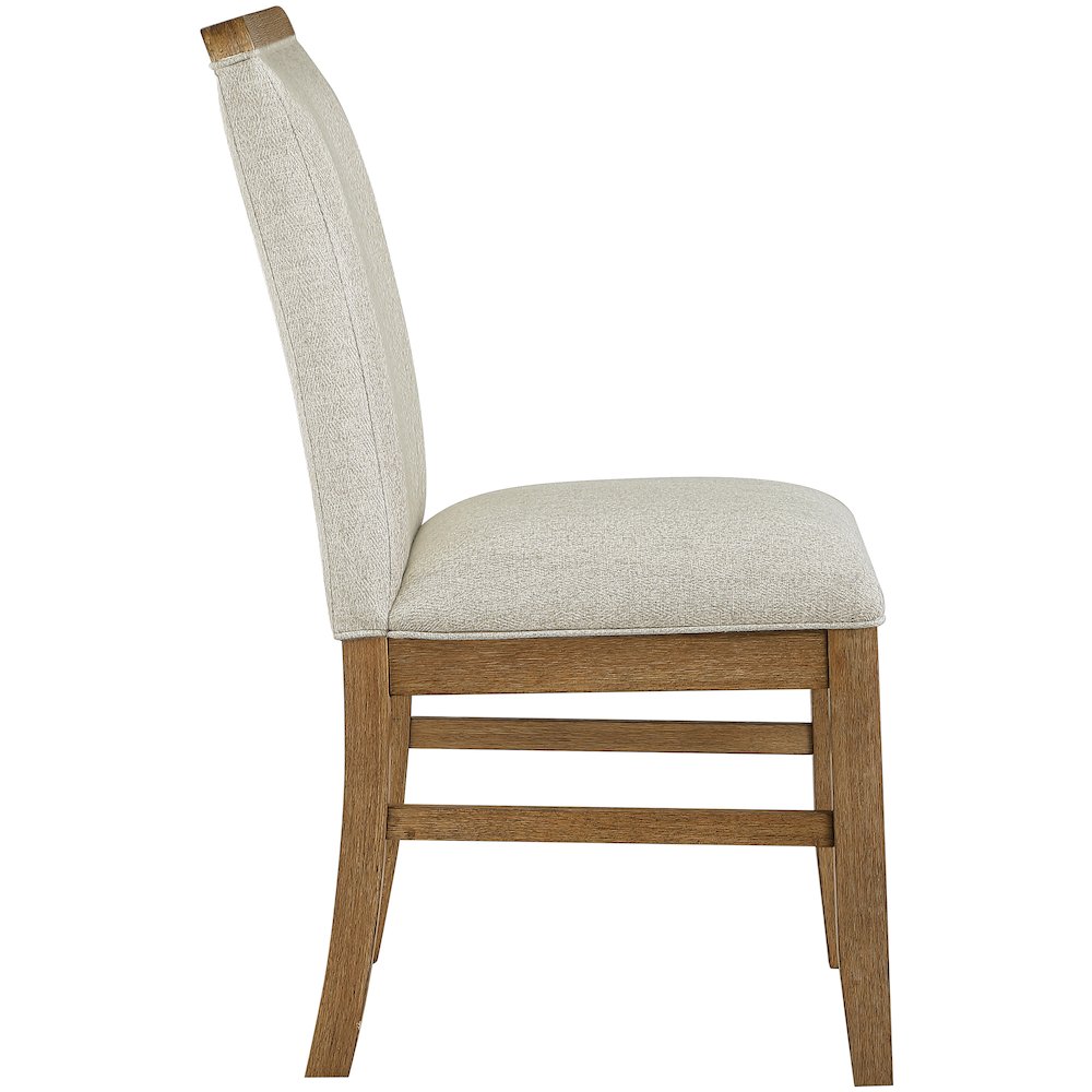 Ananda Beige Fabric Upholstered Dining Chair, Set of 2