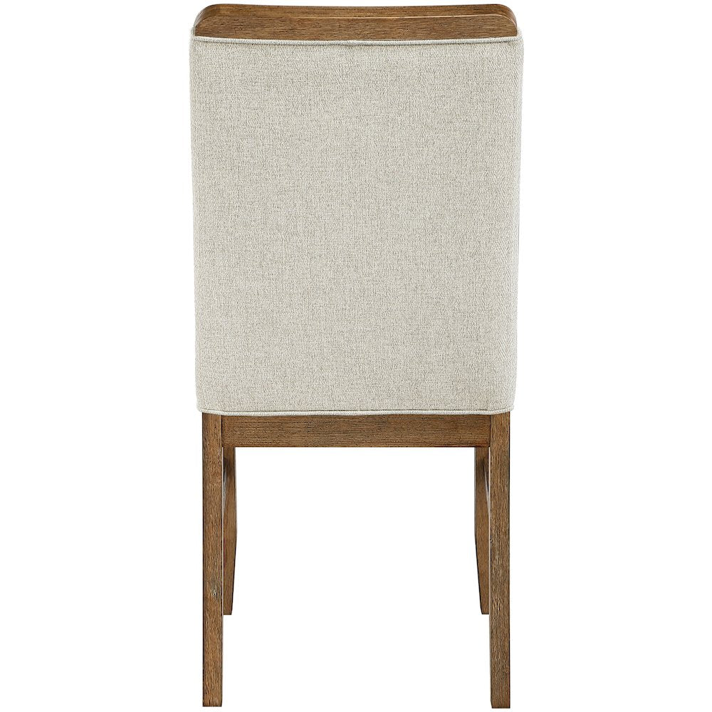 Ananda Beige Fabric Upholstered Dining Chair, Set of 2
