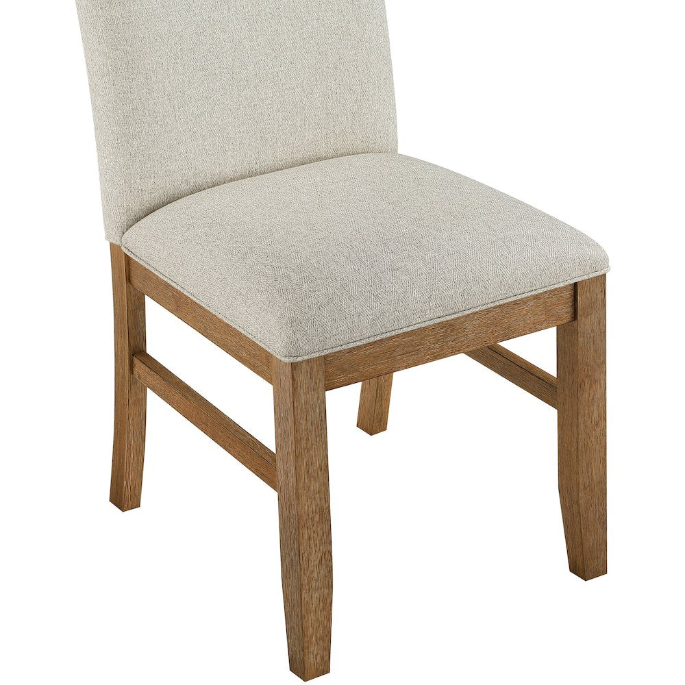 Ananda Beige Fabric Upholstered Dining Chair, Set of 2