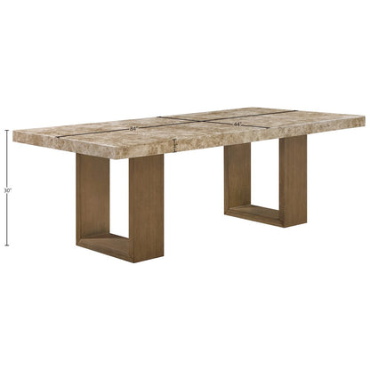 Ananda 84" Brown Marble Dining Table