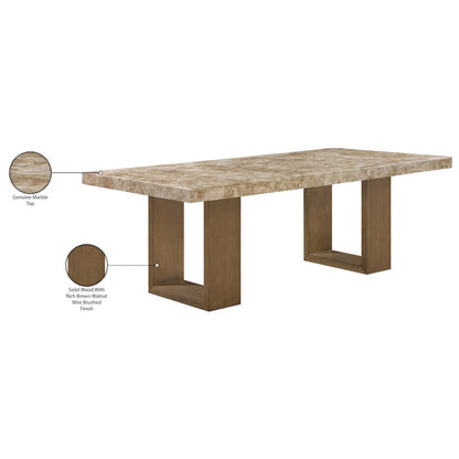 Ananda 84" Brown Marble Dining Table
