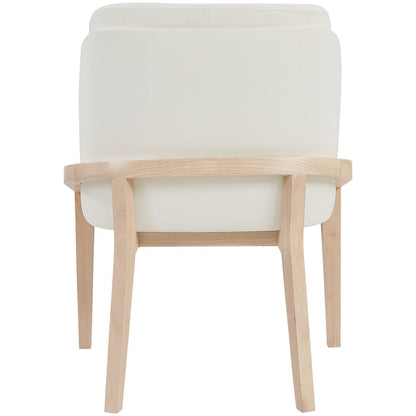 Navo Cream Vegan Leather Upholstered Dining Chair