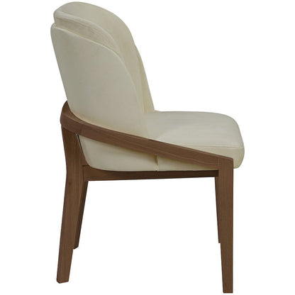 Navo Beige Vegan Leather Upholstered Dining Chair