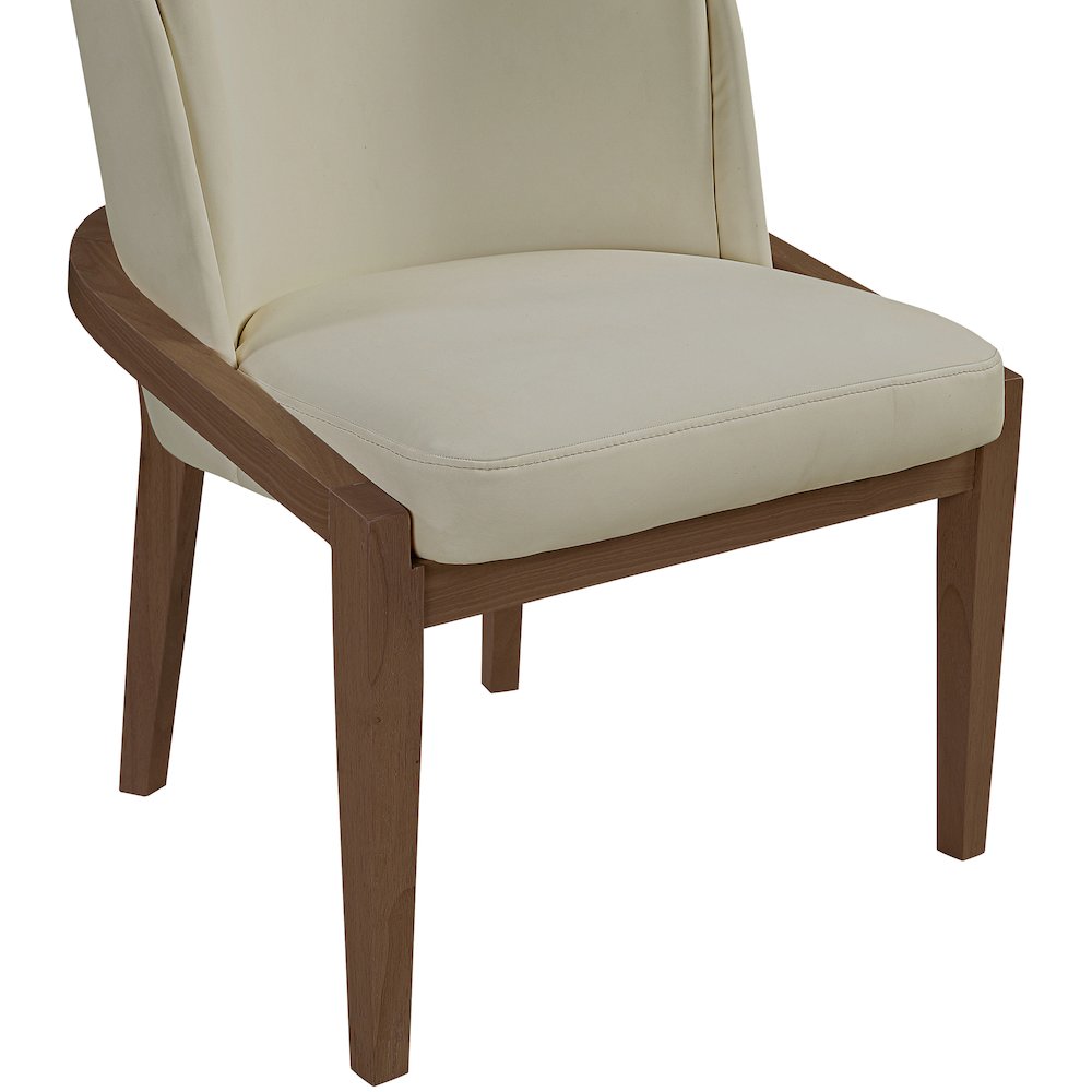 Navo Beige Vegan Leather Upholstered Dining Chair