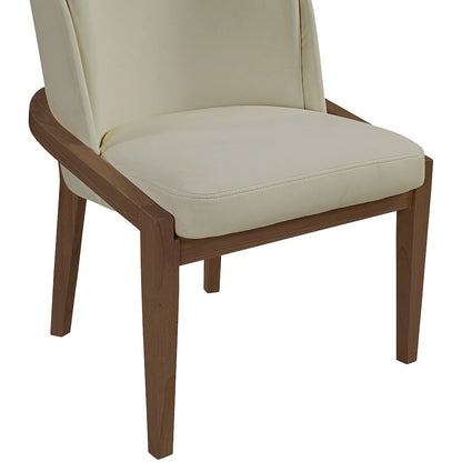 Navo Beige Vegan Leather Upholstered Dining Chair
