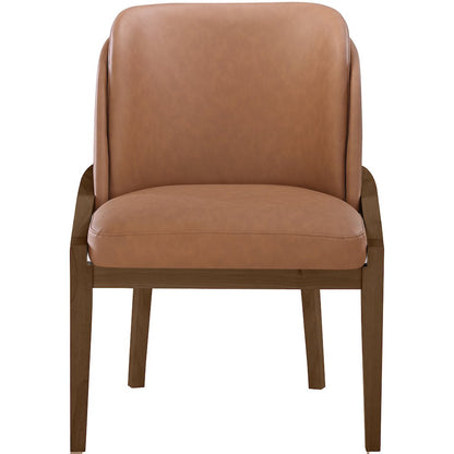 Navo Cognac Vegan Leather Upholstered Dining Chair