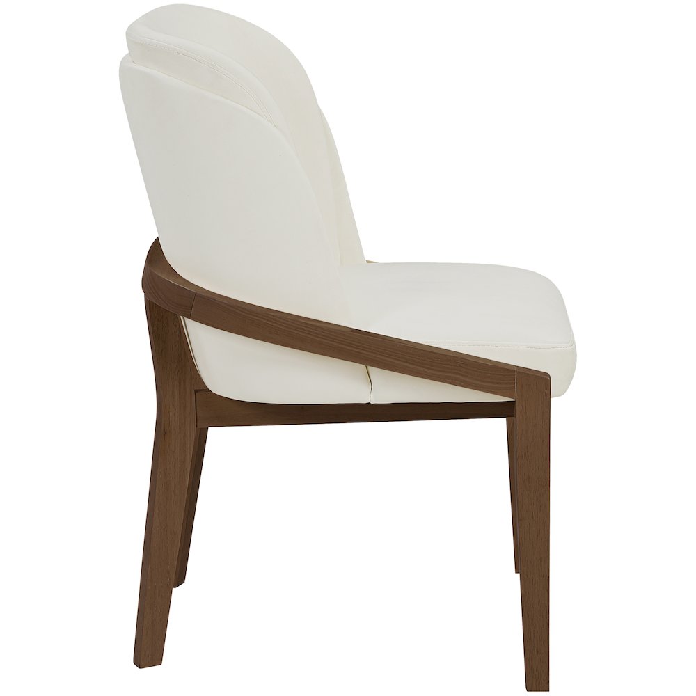Navo Cream Vegan Leather Upholstered Dining Chair