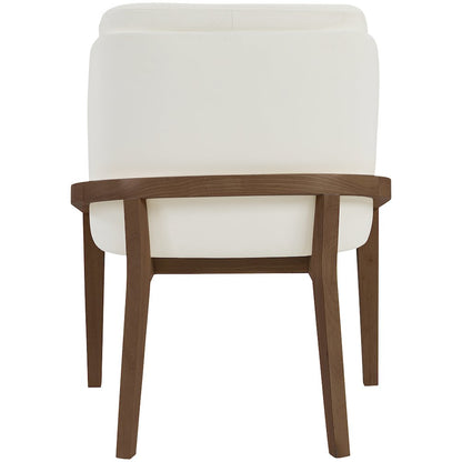 Navo Cream Vegan Leather Upholstered Dining Chair