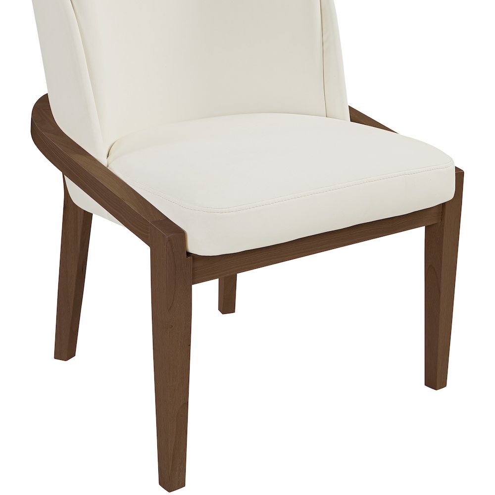 Navo Cream Vegan Leather Upholstered Dining Chair