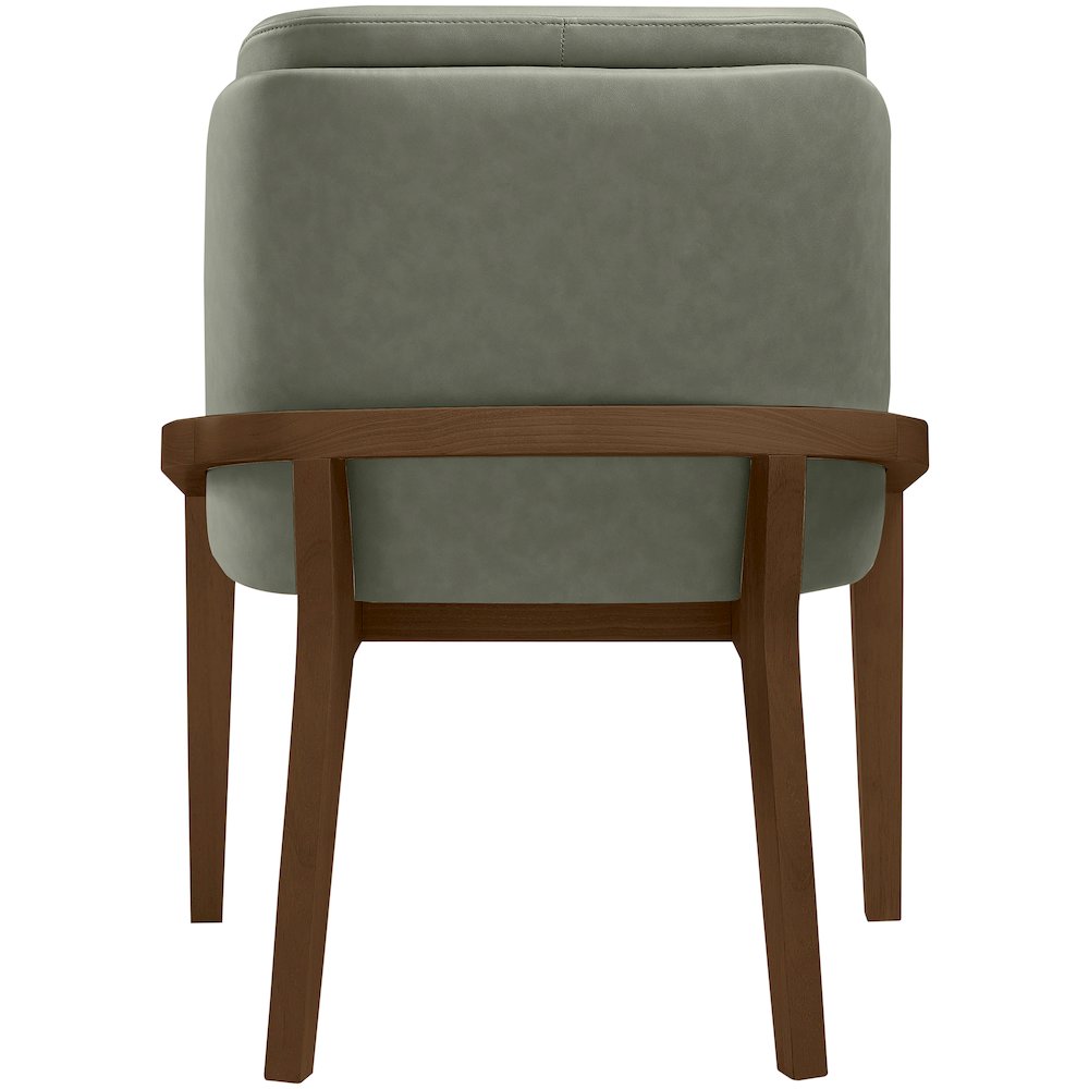 Navo Green Vegan Leather Upholstered Dining Chair