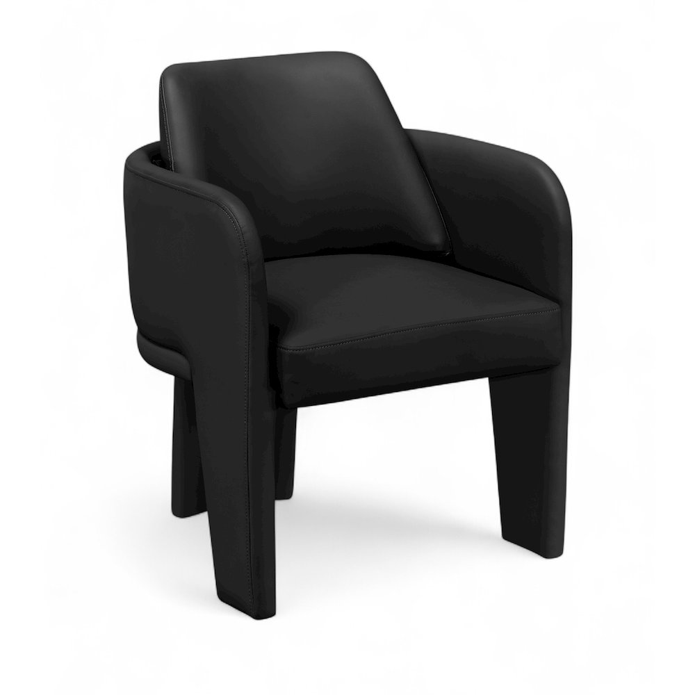 Vanda Black Vegan Leather Upholstered Dining Chair