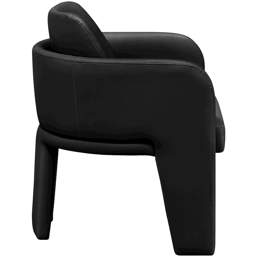Vanda Black Vegan Leather Upholstered Dining Chair