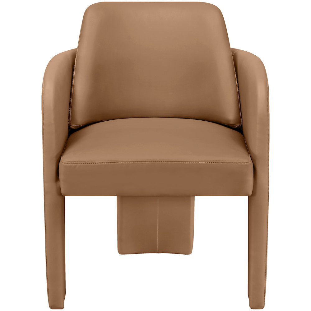 Vanda Cognac Vegan Leather Upholstered Dining Chair