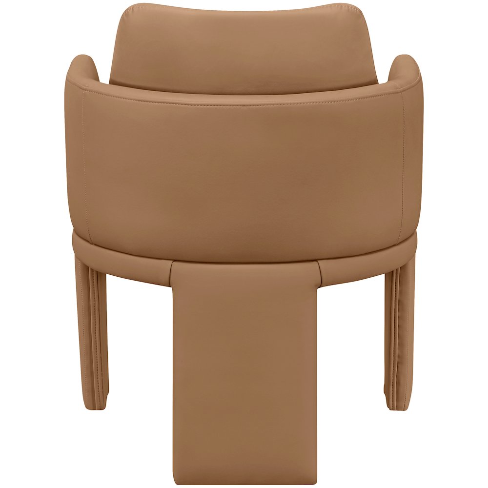 Vanda Cognac Vegan Leather Upholstered Dining Chair