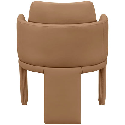 Vanda Cognac Vegan Leather Upholstered Dining Chair