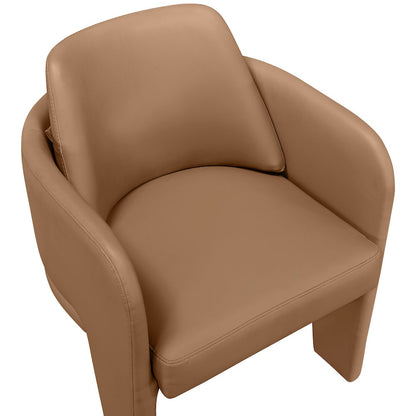 Vanda Cognac Vegan Leather Upholstered Dining Chair