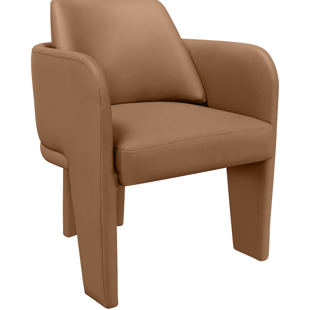 Vanda Cognac Vegan Leather Upholstered Dining Chair
