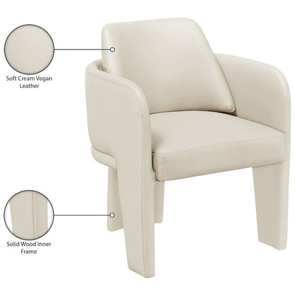Vanda Cream Vegan Leather Upholstered Dining Chair
