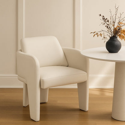 Vanda Cream Vegan Leather Upholstered Dining Chair