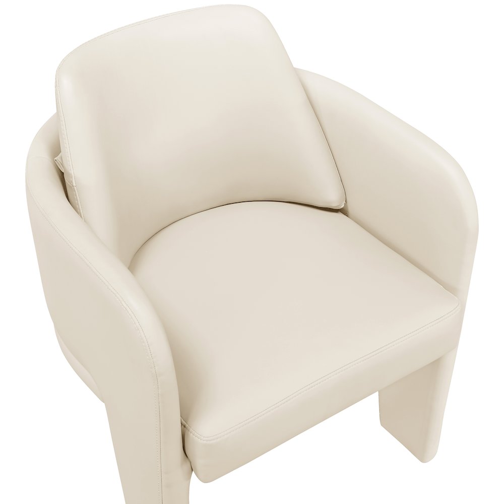 Vanda Cream Vegan Leather Upholstered Dining Chair
