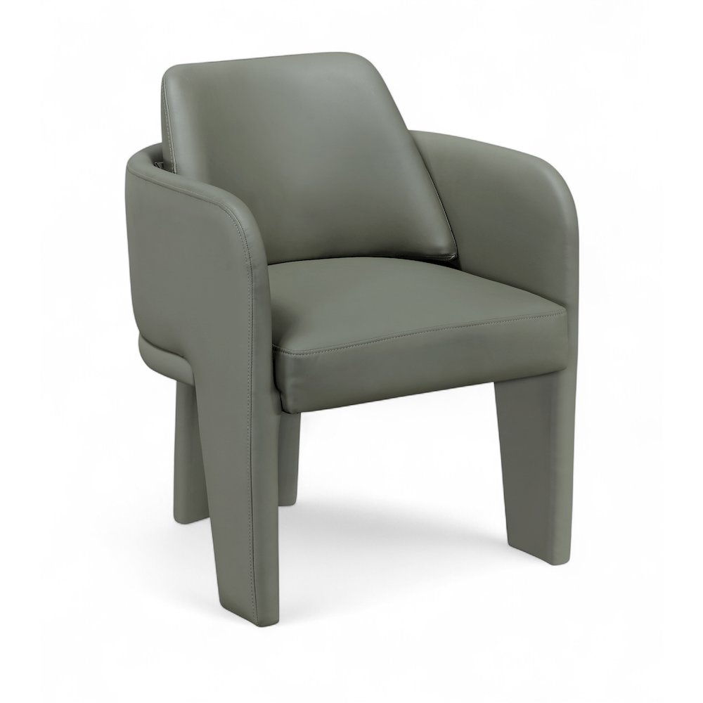 Vanda Olive Vegan Leather Upholstered Dining Chair