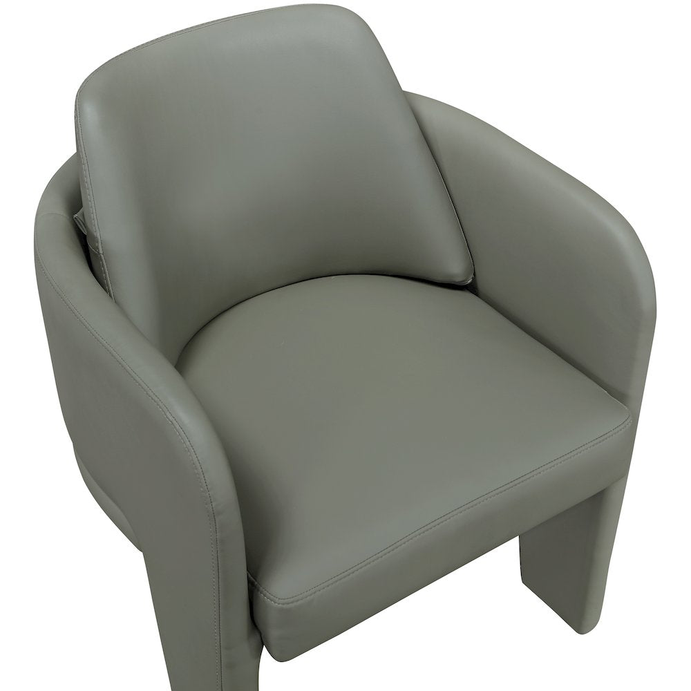 Vanda Olive Vegan Leather Upholstered Dining Chair