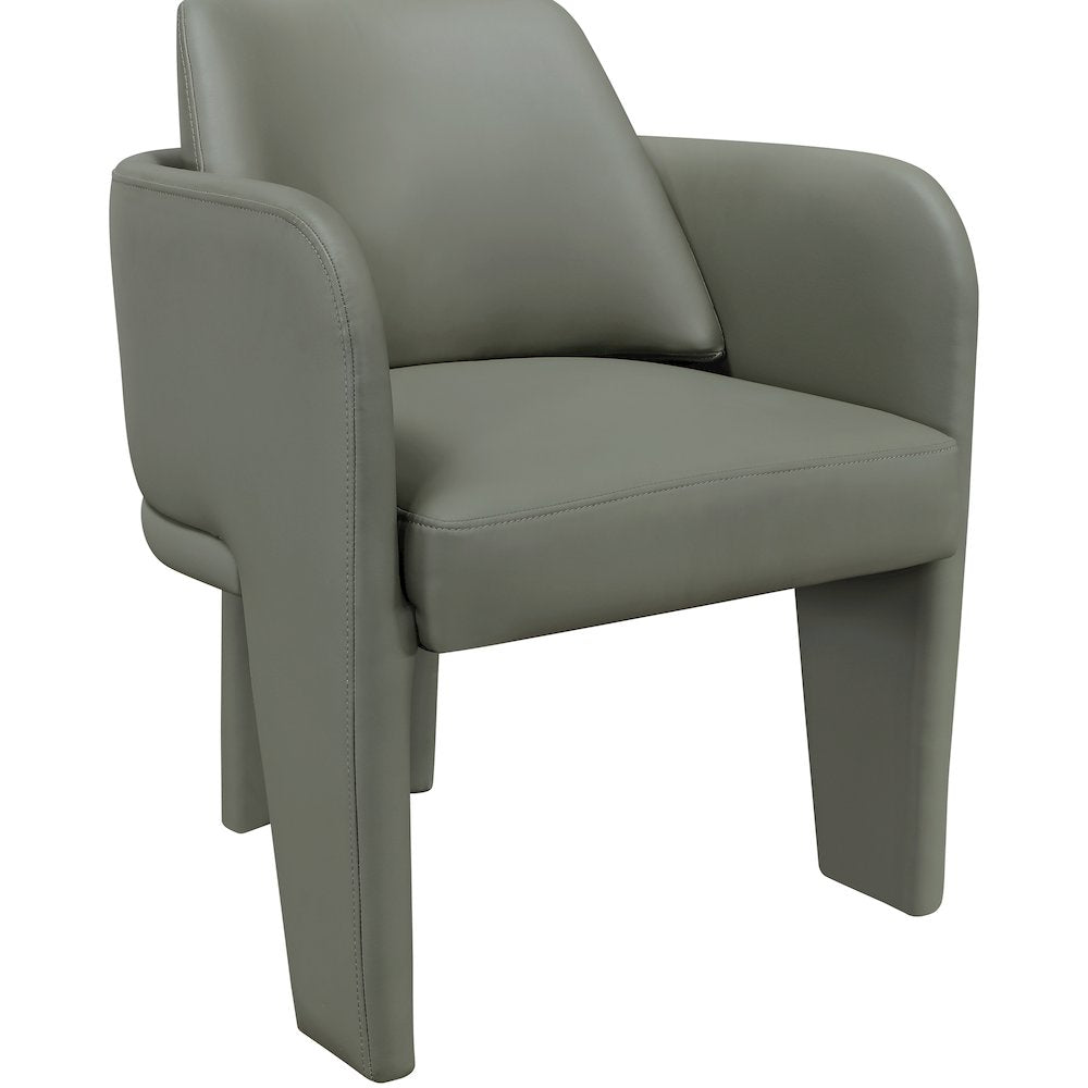 Vanda Olive Vegan Leather Upholstered Dining Chair