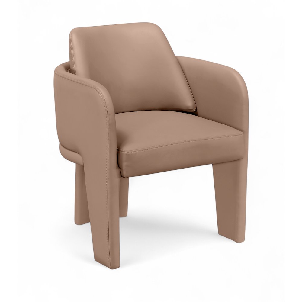 Vanda Tan Vegan Leather Upholstered Dining Chair