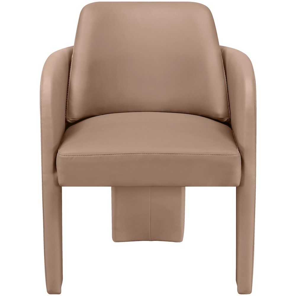 Vanda Tan Vegan Leather Upholstered Dining Chair
