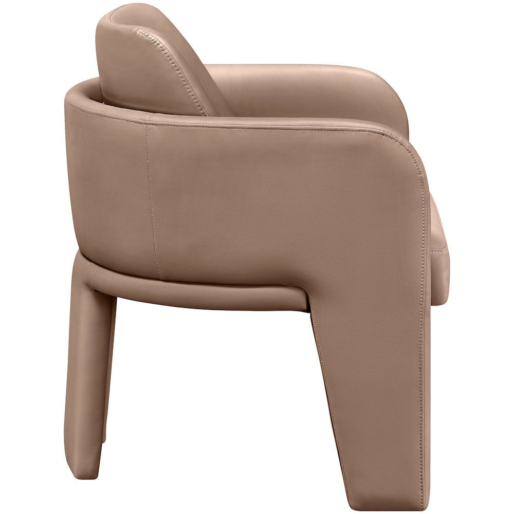 Vanda Tan Vegan Leather Upholstered Dining Chair