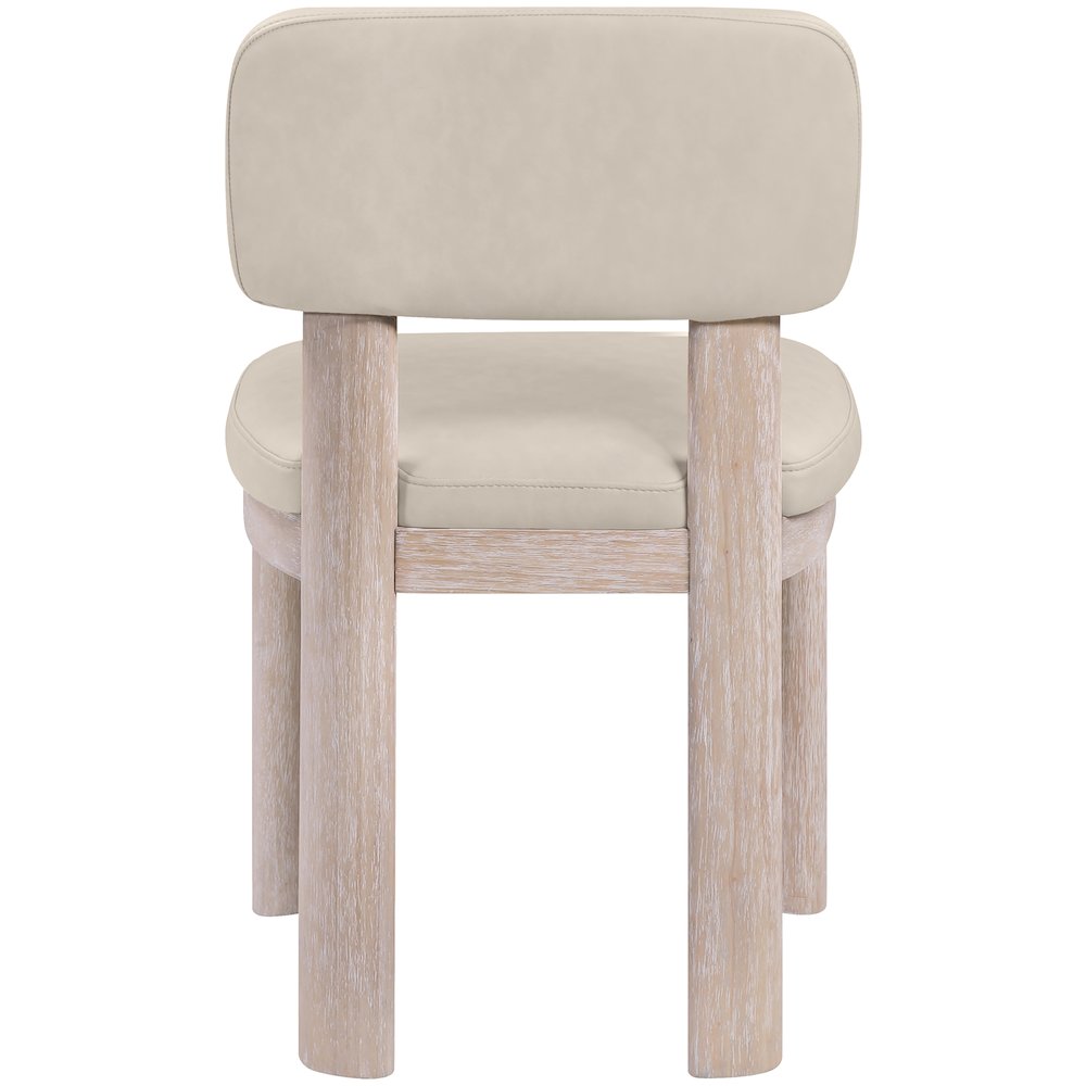 Paloma Taupe Vegan Leather Upholstered Dining Chair, Set of 2