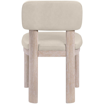 Paloma Taupe Vegan Leather Upholstered Dining Chair, Set of 2