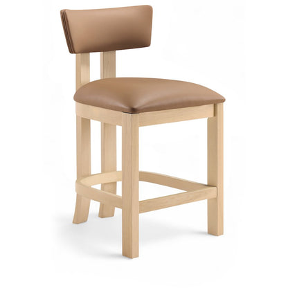 Lavrin Cognac Vegan Leather Upholstered Counter Stool, Set of 2