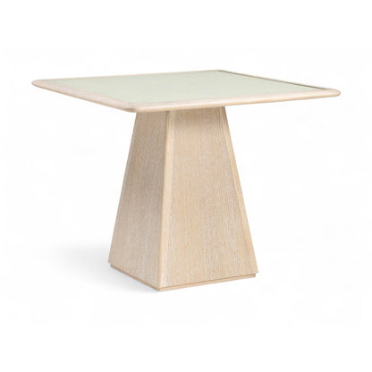 Atrium 36" Natural Glass And Cane Top With Solid Wood Base Dining / Game Table