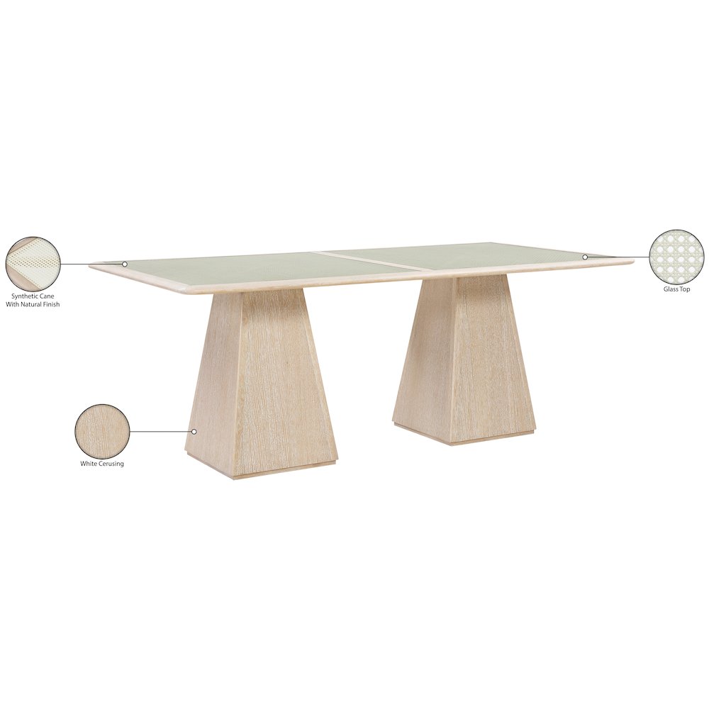 Atrium 78" Natural Wood Dining Table