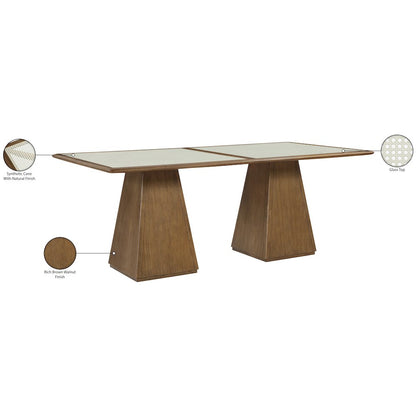 Atrium 78" Brown Wood Dining Table