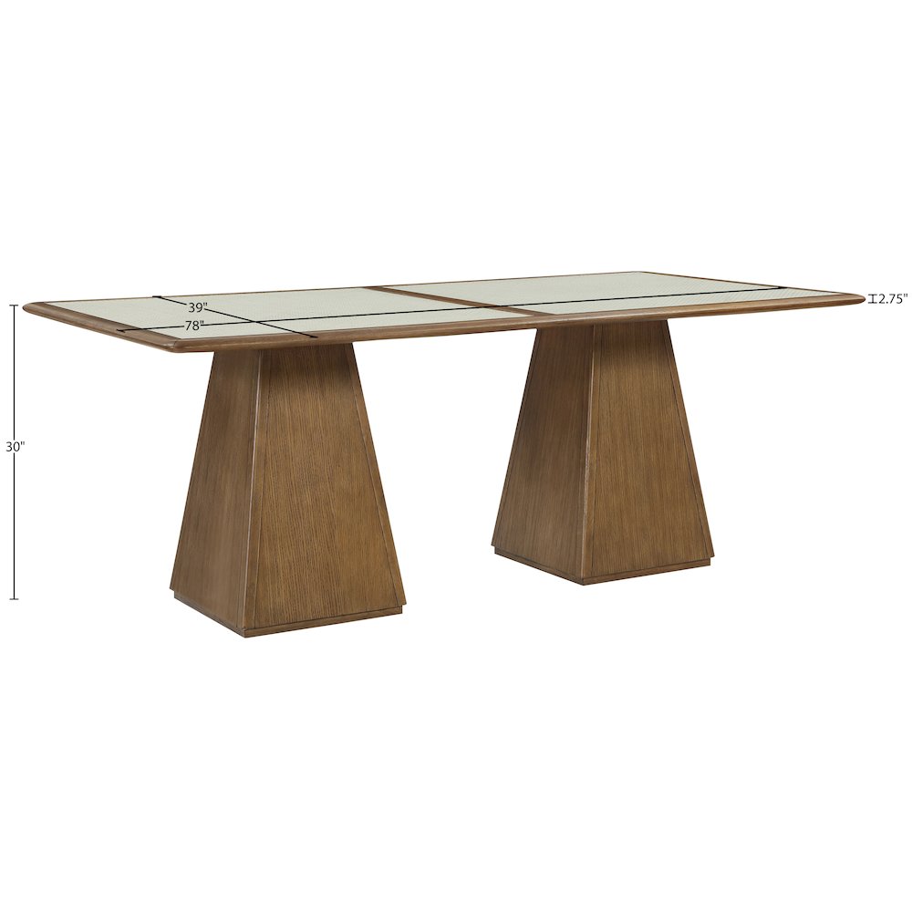 Atrium 78" Brown Wood Dining Table