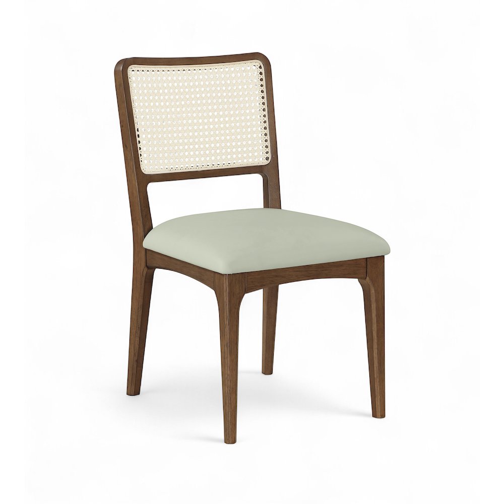 Atrium Mint Vegan Leather Upholstered Dining Chair, Set of 2