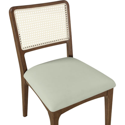 Atrium Mint Vegan Leather Upholstered Dining Chair, Set of 2