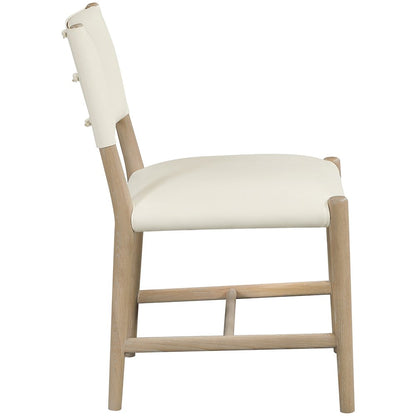 Andie Cream Vegan Leather Upholstered Dining Chair, Set of 2