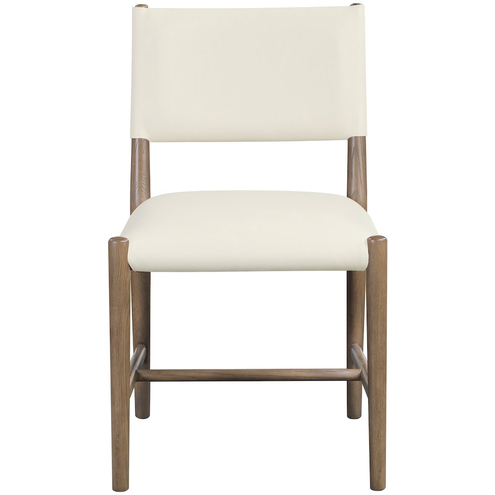 Andie Cream Vegan Leather Upholstered Dining Chair, Set of 2