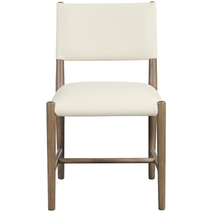 Andie Cream Vegan Leather Upholstered Dining Chair, Set of 2