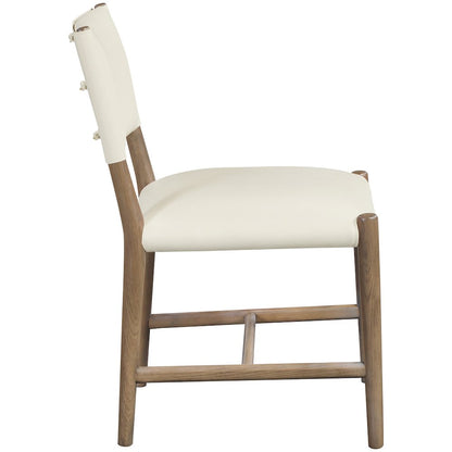 Andie Cream Vegan Leather Upholstered Dining Chair, Set of 2