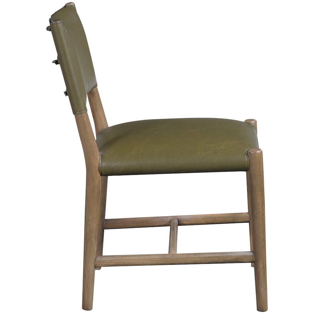 Andie Olive Vegan Leather Upholstered Dining Chair, Set of 2