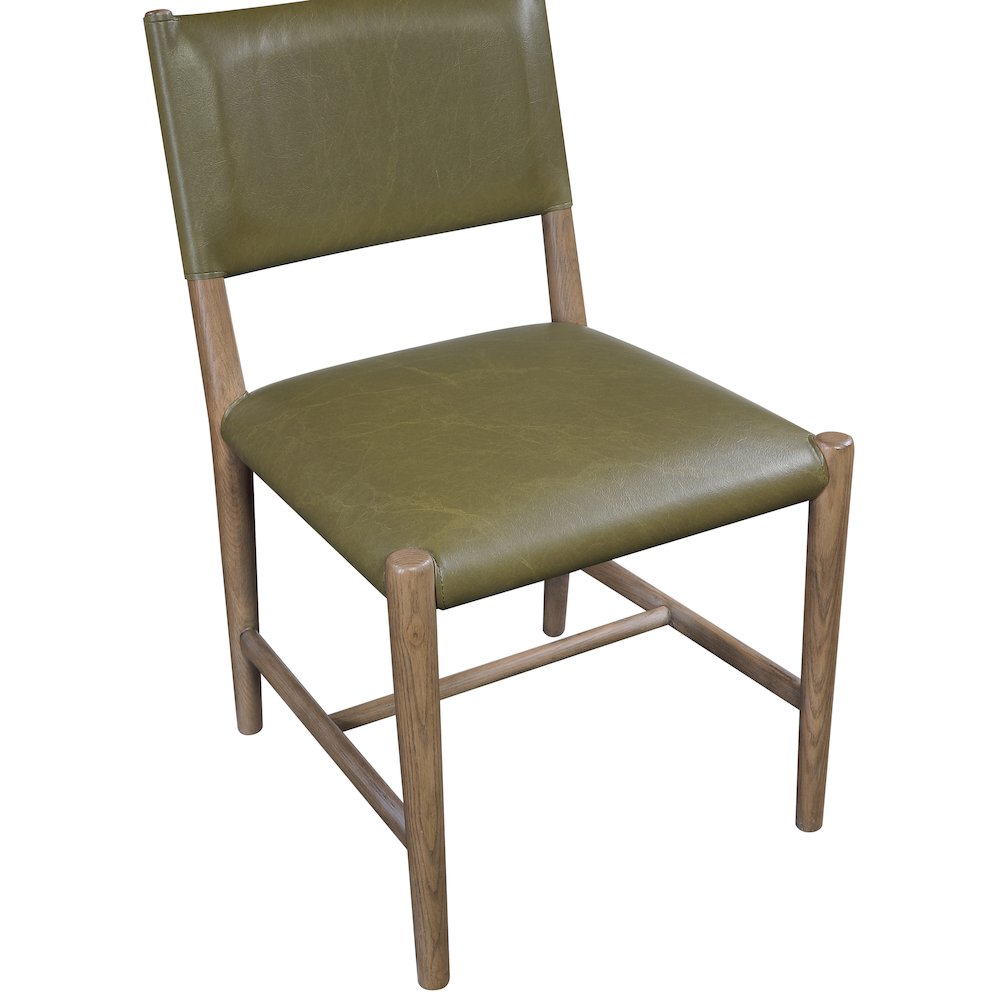 Andie Olive Vegan Leather Upholstered Dining Chair, Set of 2